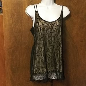 NWOT ARDEN B Black Lace Cami Top
